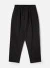 Black Twill Pleated Track Pant