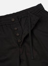 Black Twill Pleated Track Pant