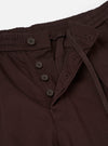 Brown Twill Pleated Track Pant