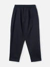 Navy Twill Pleated Track Pant