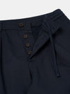 Navy Twill Pleated Track Pant