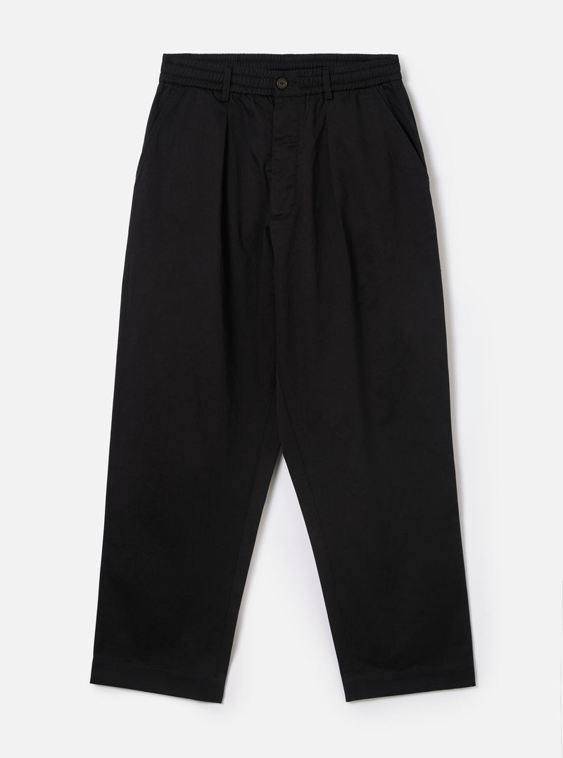 Black Twill Oxford Pant
