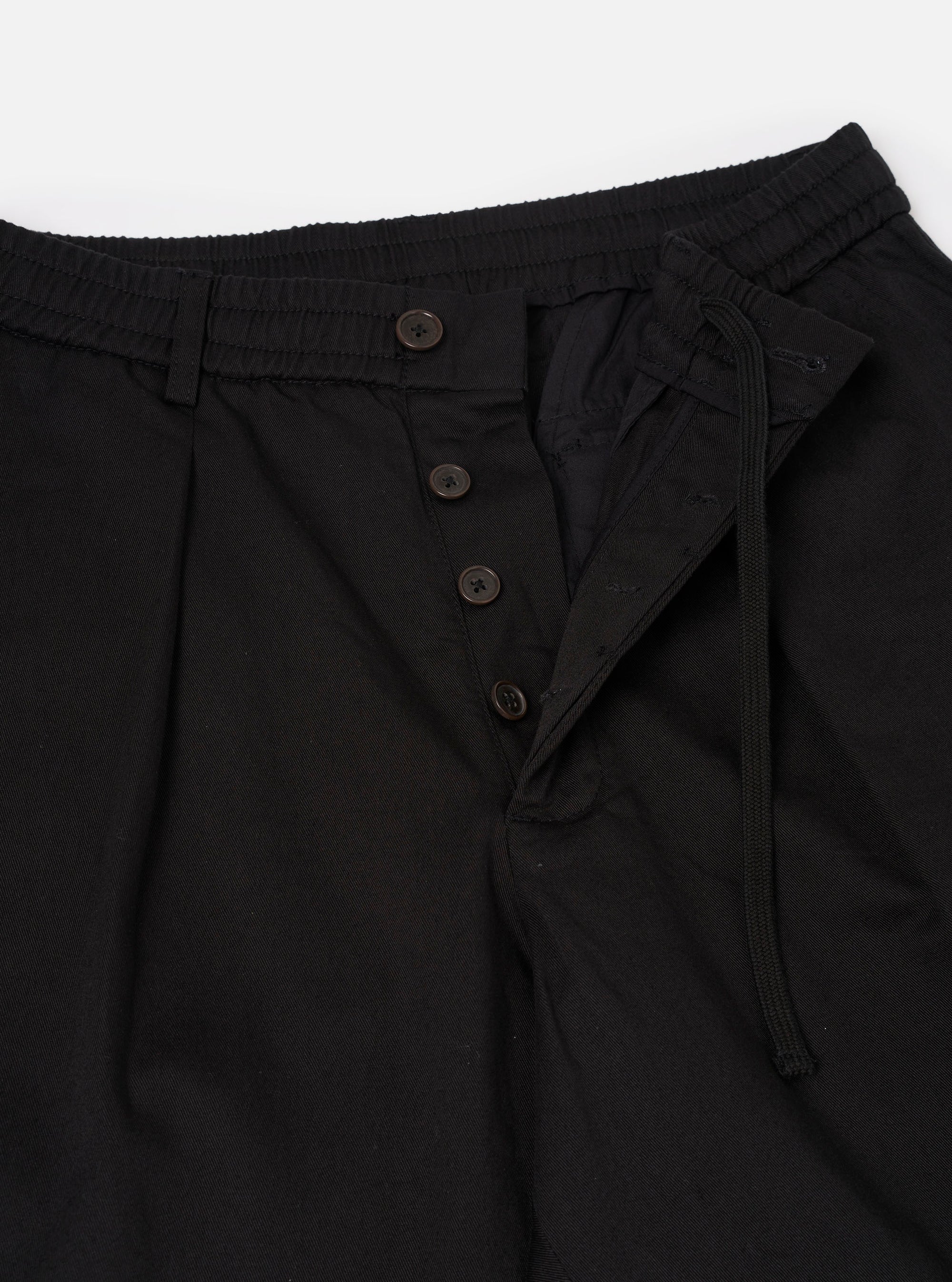 Black Twill Oxford Pant