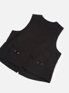 Black Twill Field Waistcoat