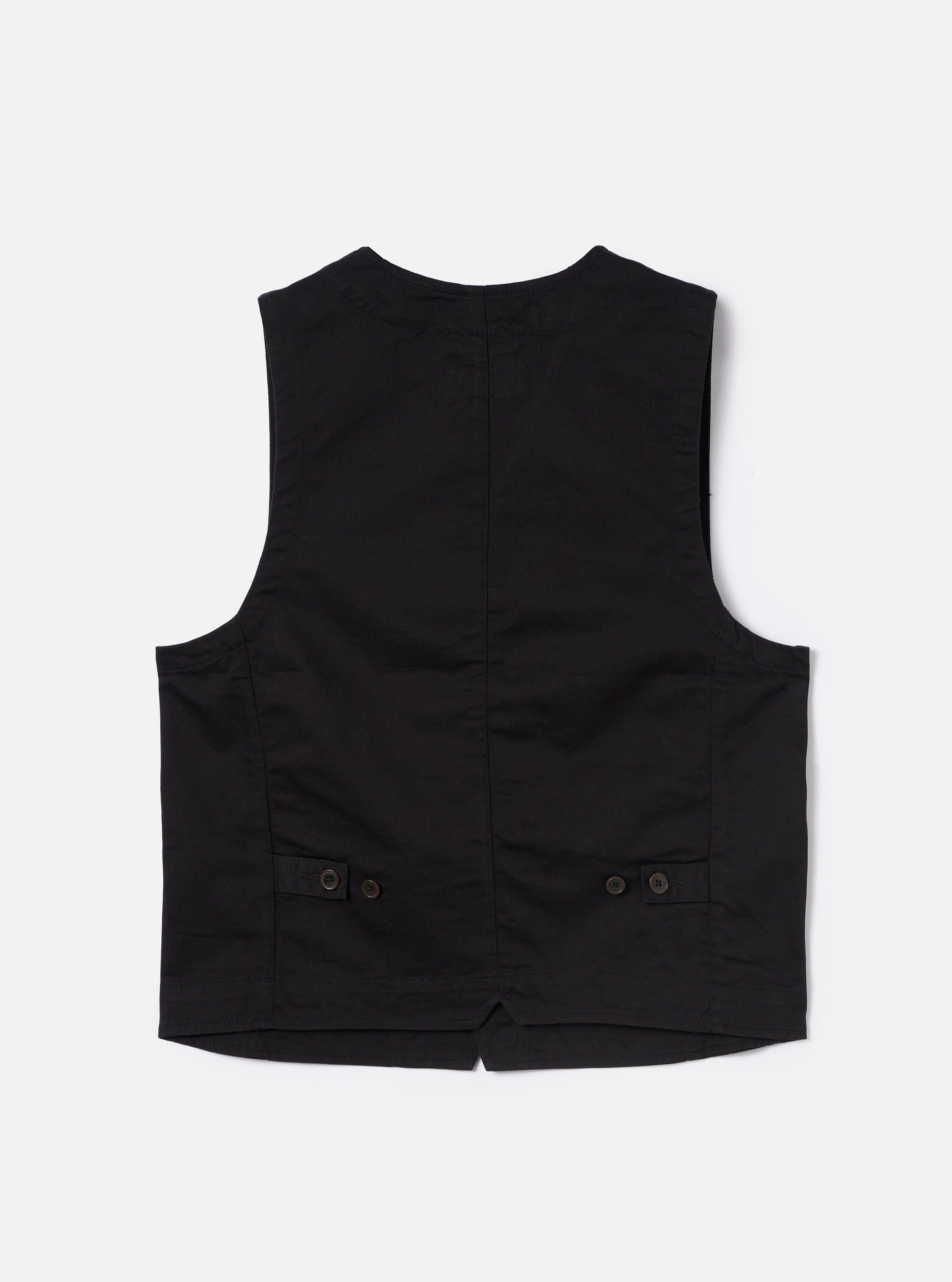 Black Twill Field Waistcoat