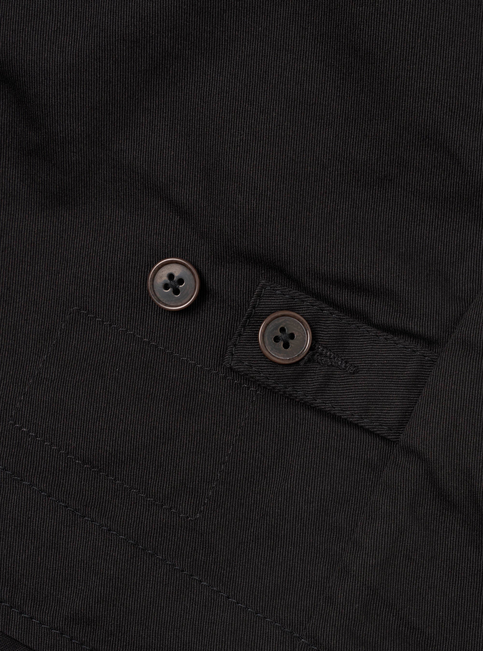 Black Twill Field Waistcoat