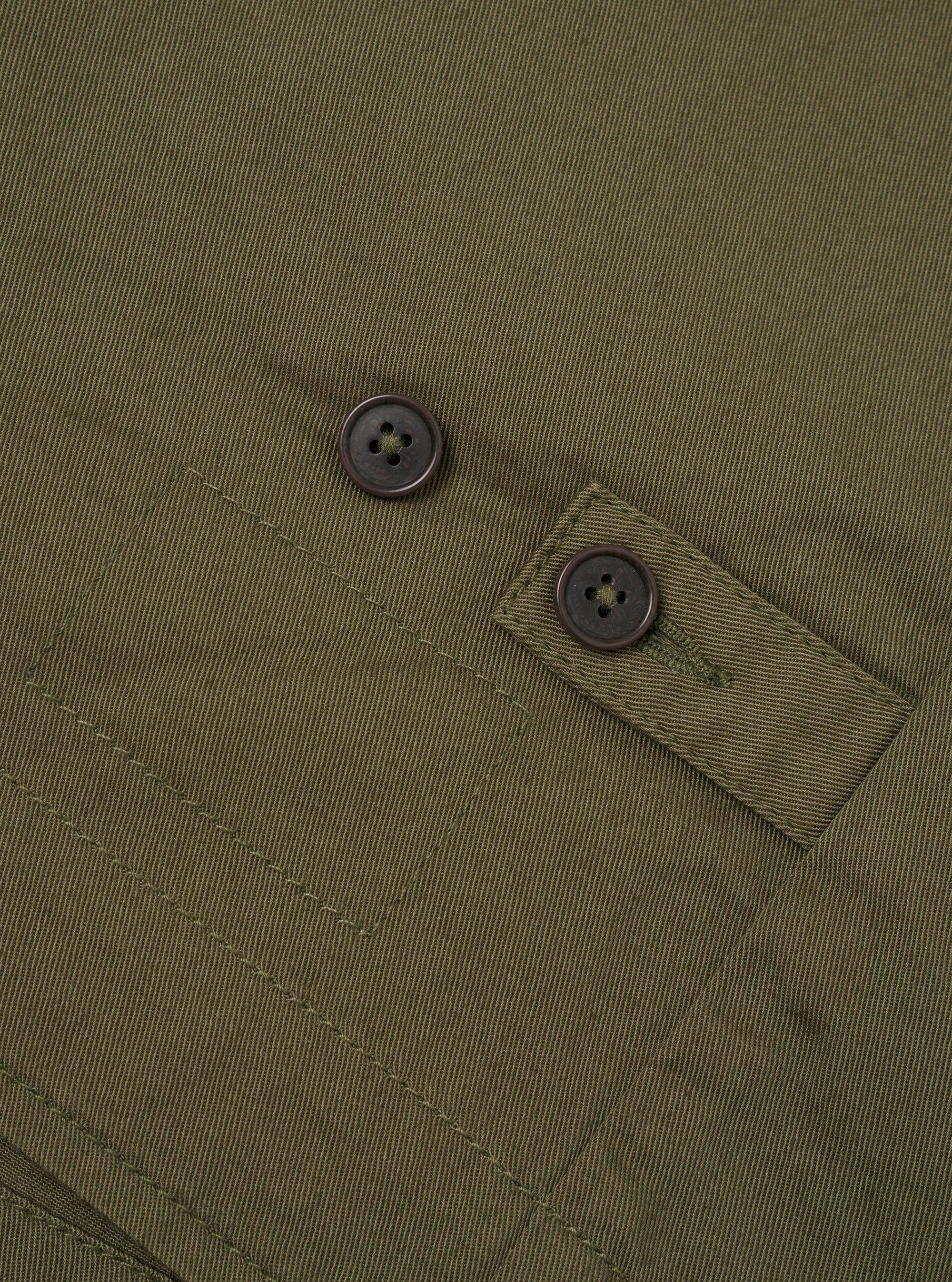 Light Olive Twill Field Waistcoat
