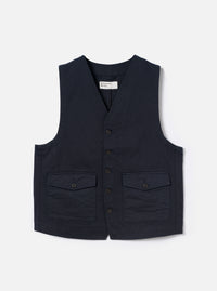 Navy Twill Field Waistcoat