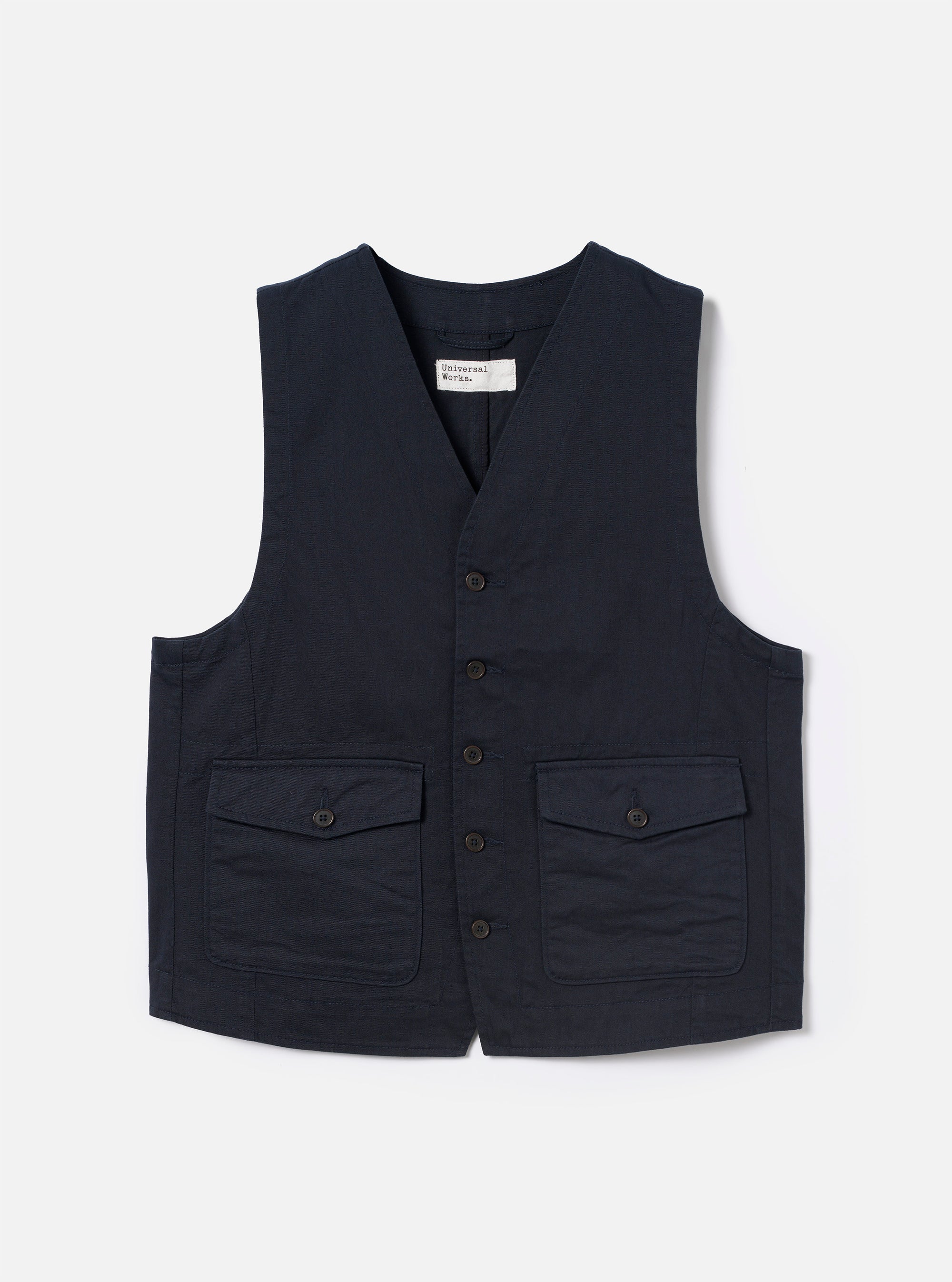 Navy Twill Field Waistcoat