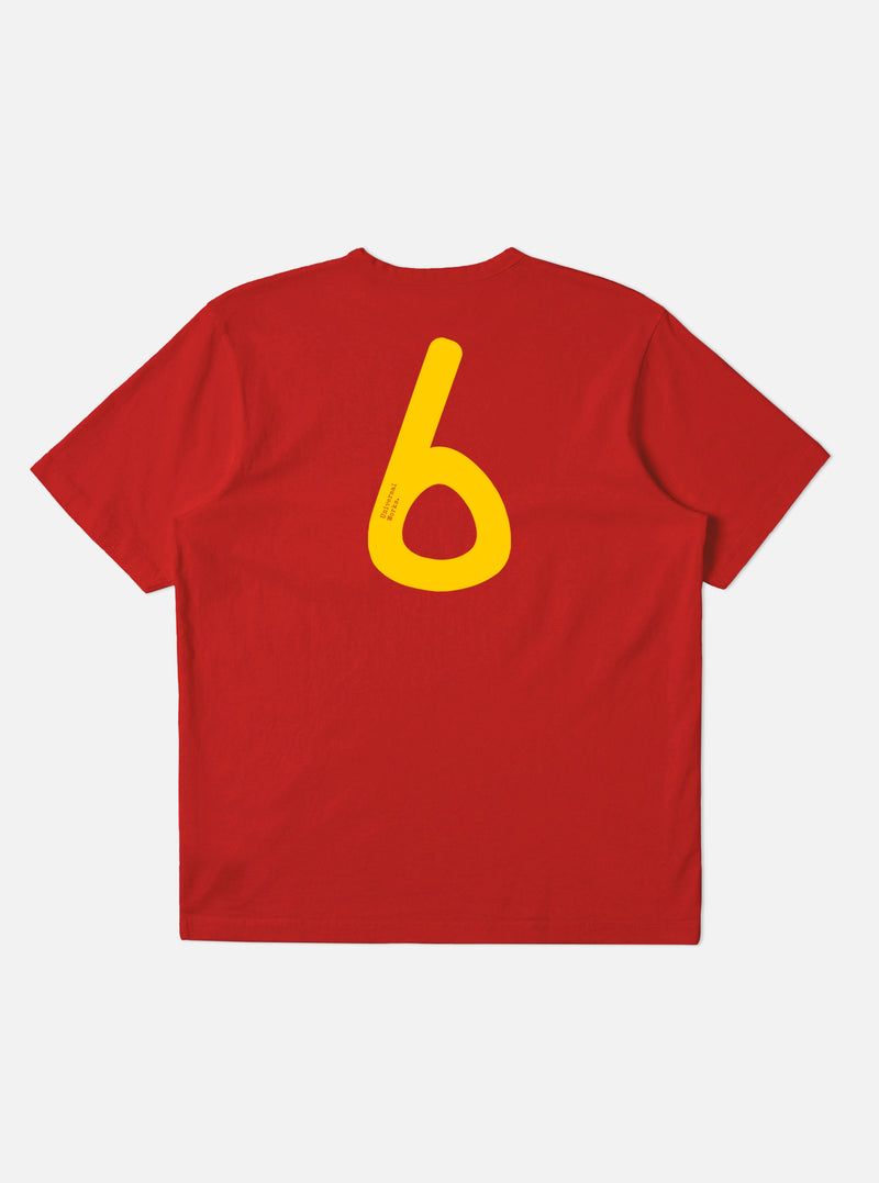 Red Single Jersey Charity Football Tee