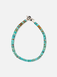 Mikia Turquoise/Silver Heishi Bracelet
