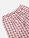 Close-up of the Red Cotton Check Pyjama Pant on a white background. The red and white checkered pattern is visible, showcasing the soft cotton material.