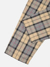 Close-up of the Sand Tartan Check Pyjama Pant on a white background. The fabric features a sand, gray, black, and red tartan pattern.
