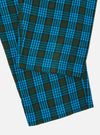 Close-up of the Blue Brushed Check Pyjama Pant on a white surface. The brushed check pattern features blue and dark green.