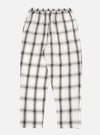 The Ecru Shadow Check Pyjama Pant, displayed on a white background. These relaxed-fit pants feature a subtle shadow check pattern in ecru and gray tones.
