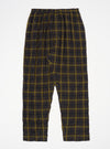 Olive JP Herringbone Check Pyjama Pant on a white background. These relaxed-fit pants feature a green, navy, and yellow check pattern with an elastic waistband.