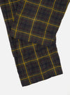 Close-up of the Olive JP Herringbone Check Pyjama Pant on a white background. The fabric is a soft, brushed cotton with a green, navy, and yellow check pattern.