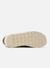 Close-up of the sole of a Zardus for Universal Works Brown Leather Reggie Loafer. The sole is a light tan color with a zig-zag pattern. Shot on a white background.