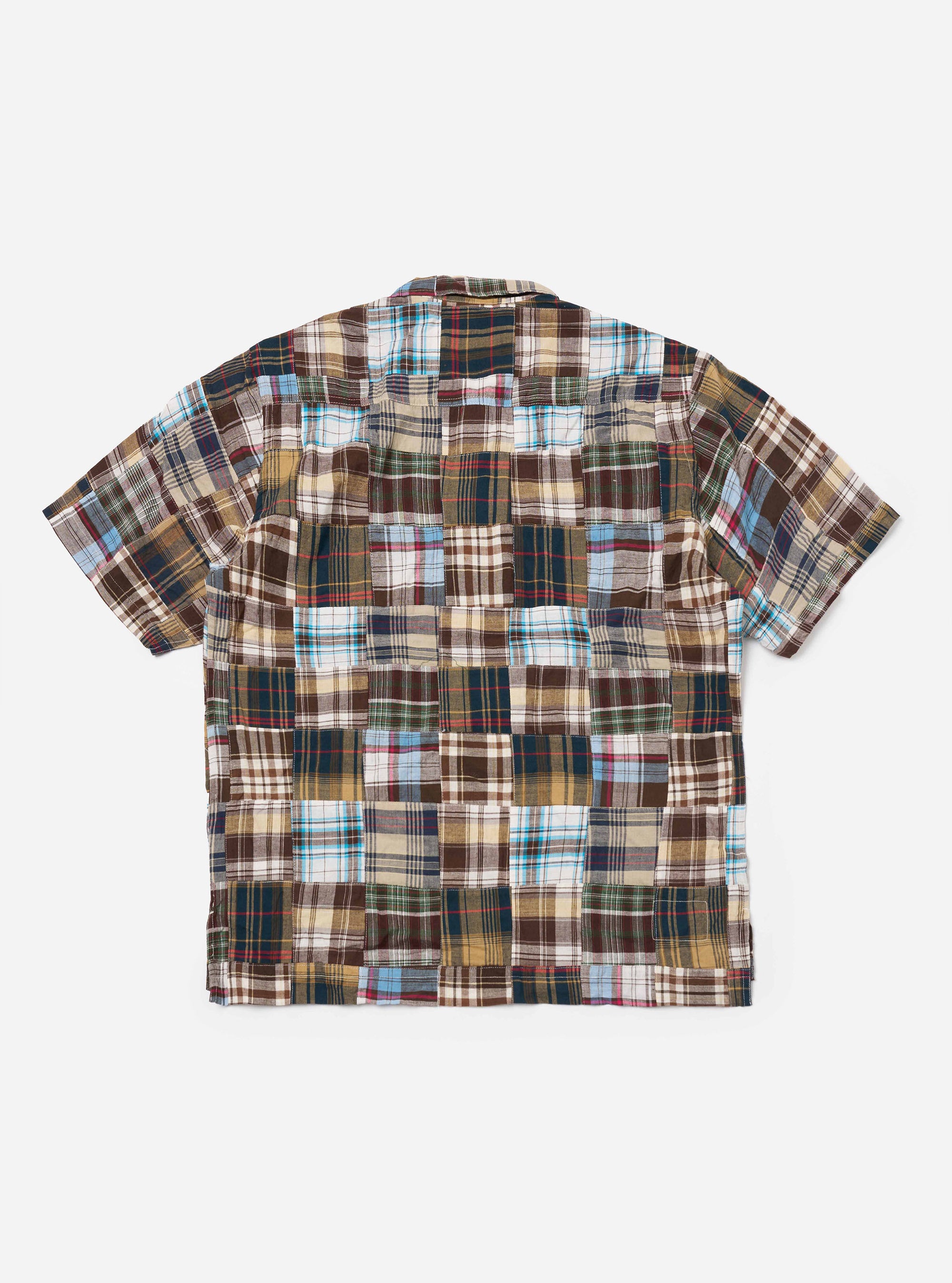 Brown Madras Check S/S Pullover Shirt