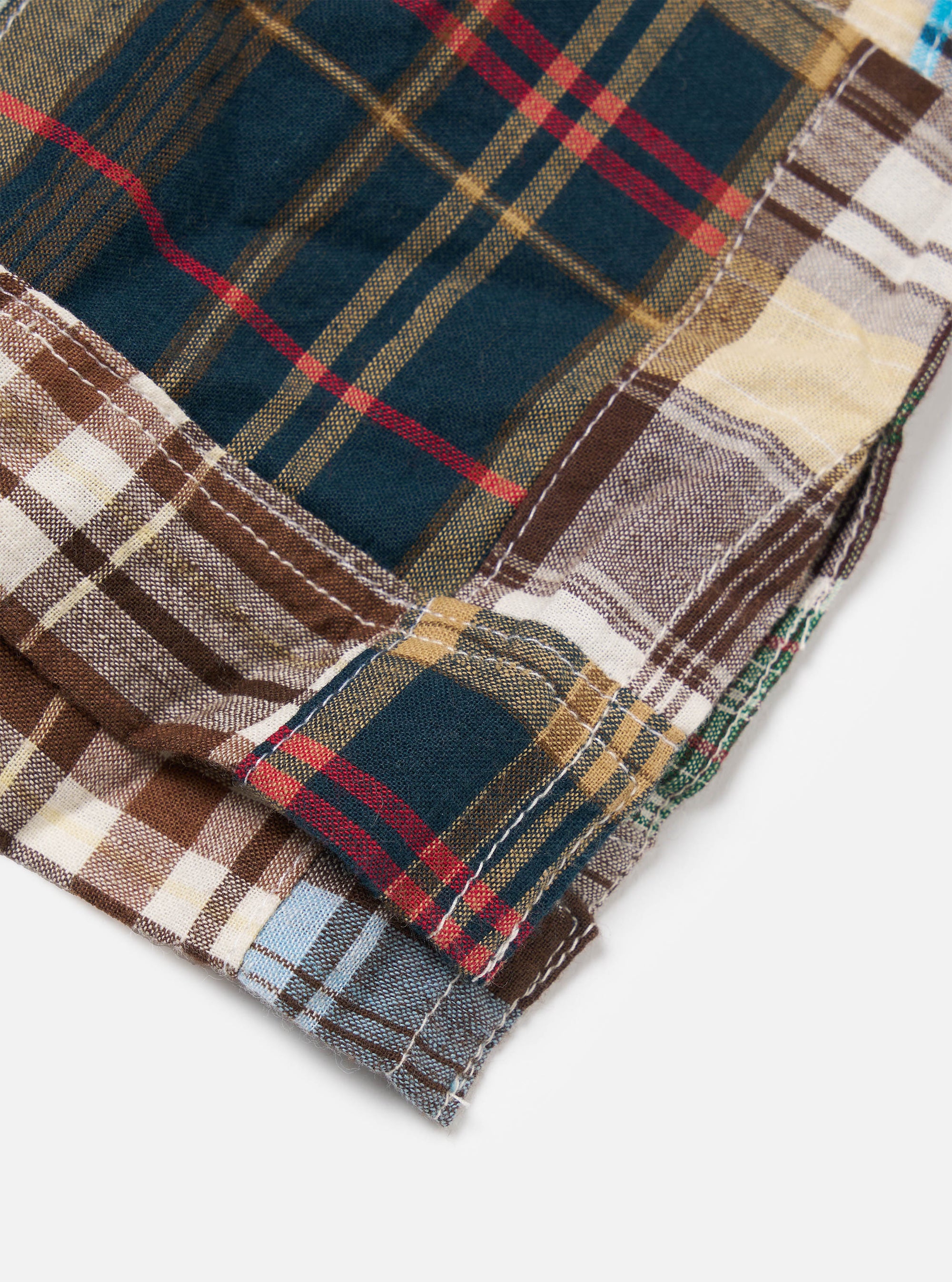 Brown Madras Check S/S Pullover Shirt