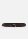 Brown Leather O Ring Belt
