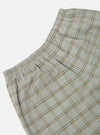 Close-up of Multi PJ Plaid 3 Pack Boxer Short on a white background. The plaid pattern features beige, brown, and gray lines. Elastic waistband is visible.