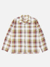 The Red/Brown Kip Check Long Pyjama Set is laid flat on a white background. The set features a red, brown, and blue check pattern.