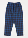 Close-up of the Navy/Blue Check Long Pyjama Set pants on a white background. The fabric is a soft, brushed cotton with an elasticated waist for a comfortable fit.