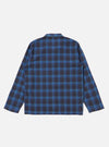 The Navy/Blue Check Long Pyjama Set, laid flat on a white background. The set features a blue and navy check pattern.