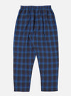 Close-up of the Navy/Blue Check Pyjama Pant on a white background. The relaxed-fit pants feature a blue and navy check pattern and an elastic waistband.