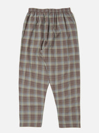 The Green/Brown Check Pyjama Pant on a white background. The pants have a relaxed fit and an elastic waistband. The check pattern features green, brown, and blue hues.