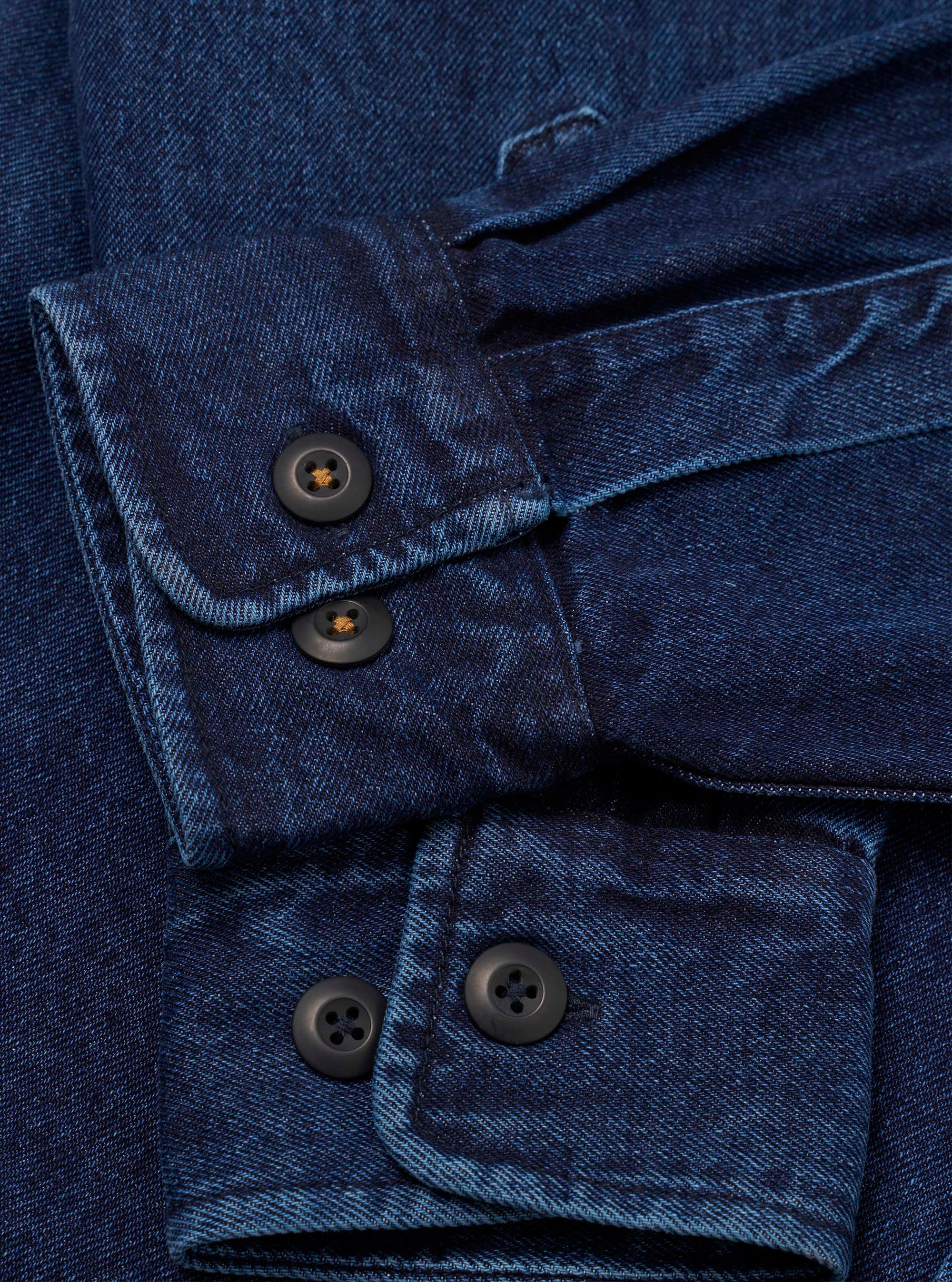 Indigo Work Denim Fatigue Shirt