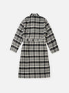 Grey Black Twill Check Short Dressing Gown