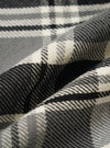 Grey Black Twill Check Short Dressing Gown