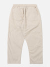 The Brown Kennedy Stripe Hi Water Trouser is shown from the rear as a flat lay against a plain white background. The trousers feature an all-over vertical brown stripe pattern, two rear patch pockets, and an elasticated waistband. The cropped, "Hi Water" length and slim fit are visible in the garment's construction.