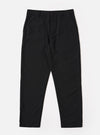 The Black Tropical Suiting Military Chino is shown as a flat lay against a white background. The trousers feature a slim, straight-leg fit, a mid-rise waist with a button fly, and two slanted front pockets. The fabric is a smooth, black tropical suiting material.