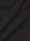 A close-up swatch image of the Black Recycled Polytech Military Chino fabric. The image focuses on the deep black color and the smooth, technical texture of the recycled polyester and cotton blend.