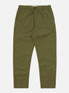 The Olive Recycled Polytech Military Chino is shown as a flat lay against a plain white background. The trousers feature a waistband with belt loops, two front slant pockets, and a straight leg that tapers slightly toward the ankle. The olive green fabric has a smooth, technical appearance.