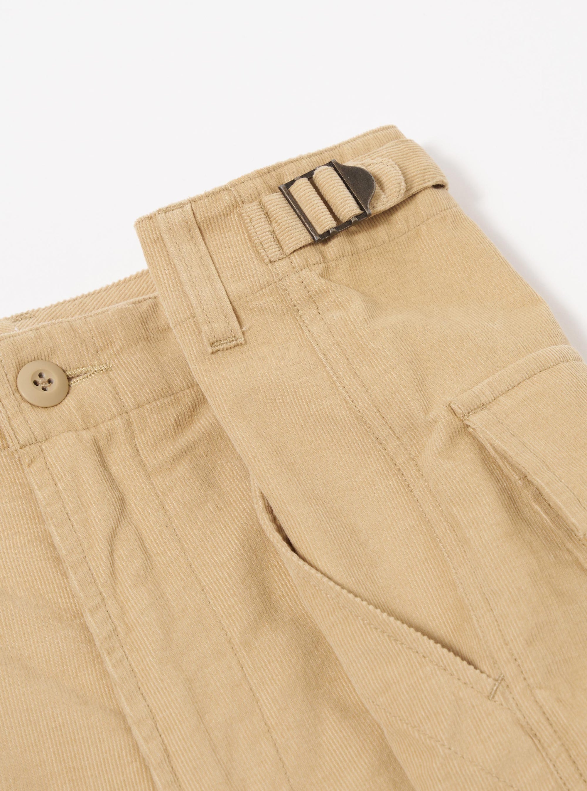 Sand Organic Fine Cord Fatigue Short