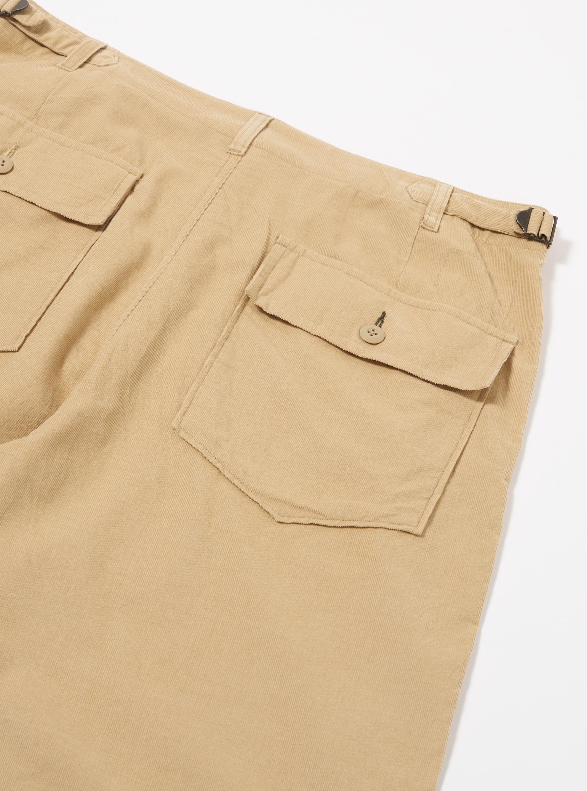 Sand Organic Fine Cord Fatigue Short