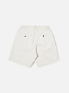 Ecru Slub Drill Pleated Track Short