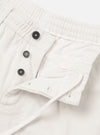Ecru Slub Drill Pleated Track Short