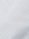 A close-up fabric swatch of the Sky Urban Stripe Lazy Day Shirt highlights the light blue and white vertical stripe pattern. The cotton fabric shows a fine weave and a smooth texture.