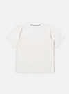 The Ecru Single Jersey 34 Printed Core Tee is shown from the back as a flat lay against a plain white background. The image highlights the clean construction of the t-shirt, featuring a ribbed crewneck, short sleeves, and a straight hem.