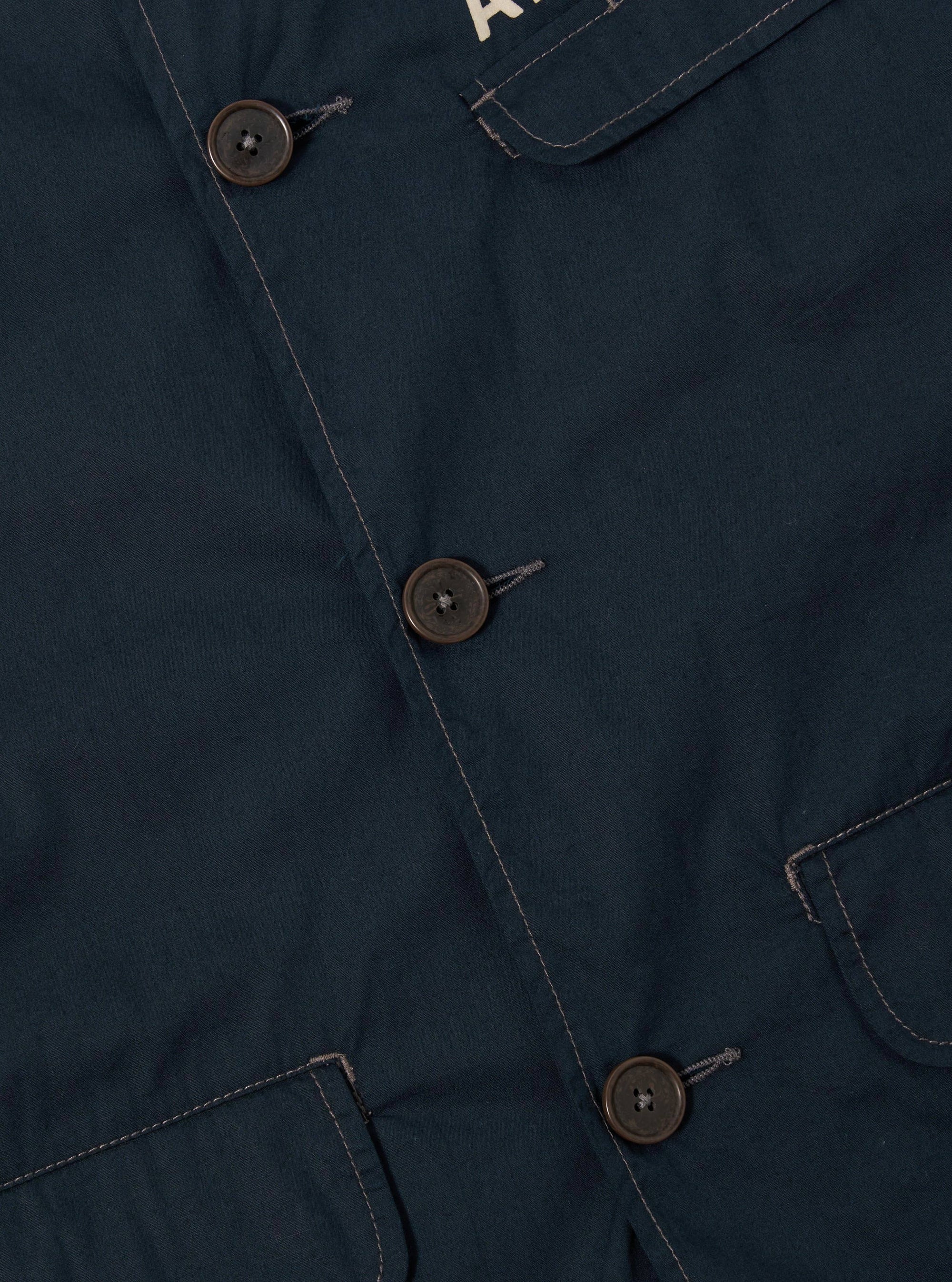 A. SOCIETY x Universal Works Navy Broadcloth Starline Jacket
