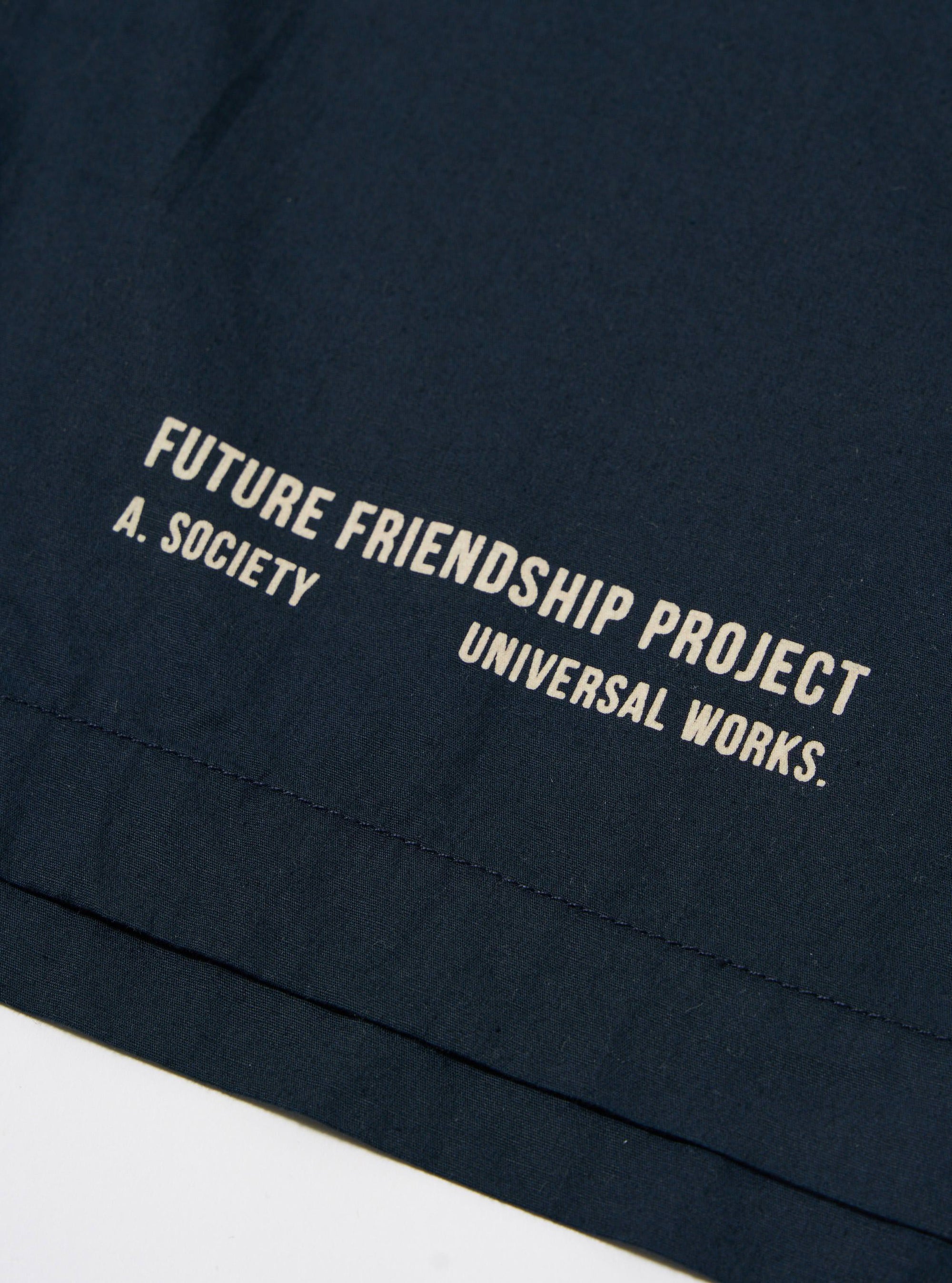 A. SOCIETY x Universal Works Navy Broadcloth Camp Shirt