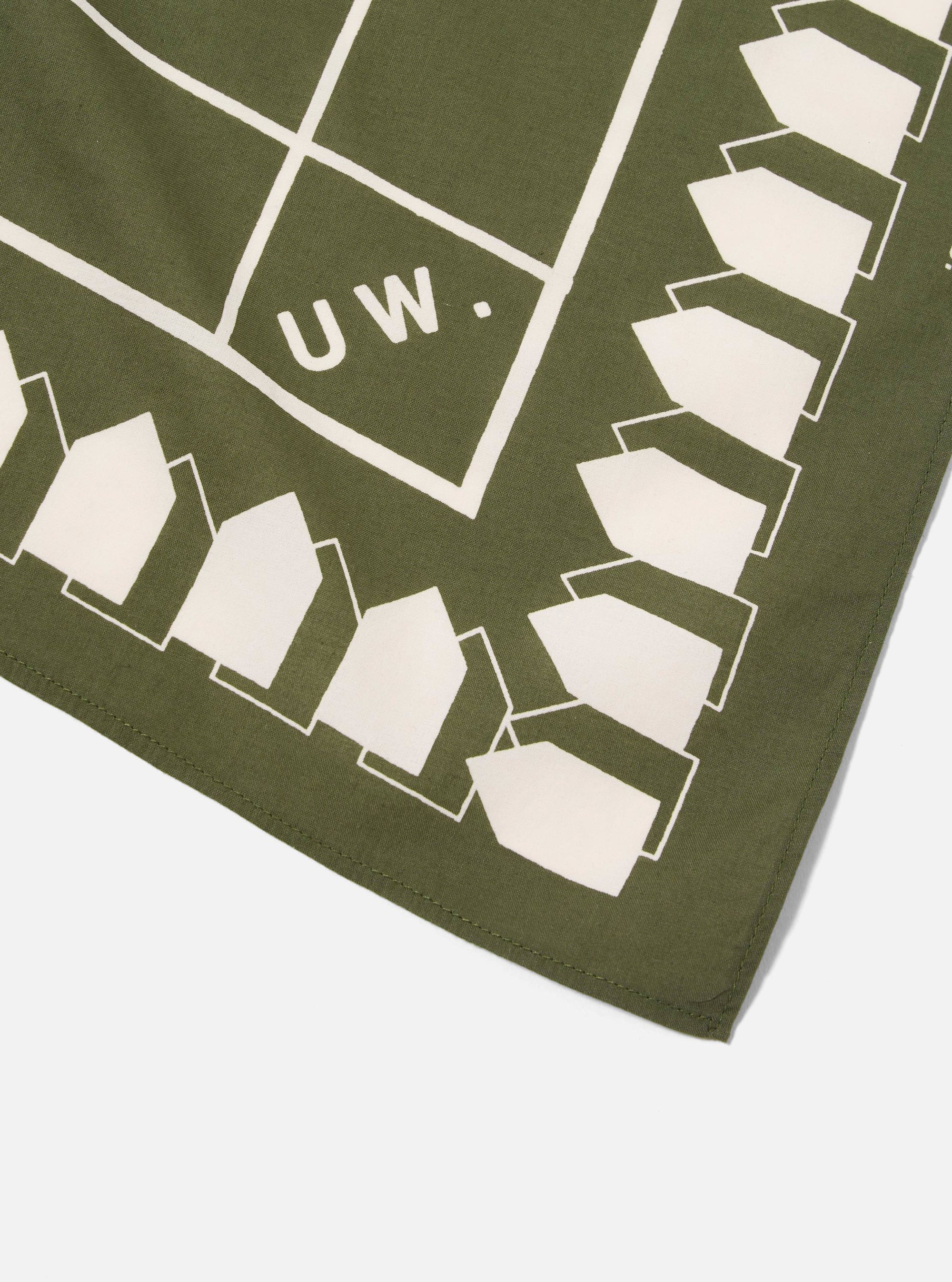 A. SOCIETY x Universal Works Olive Cambric Neckerchief