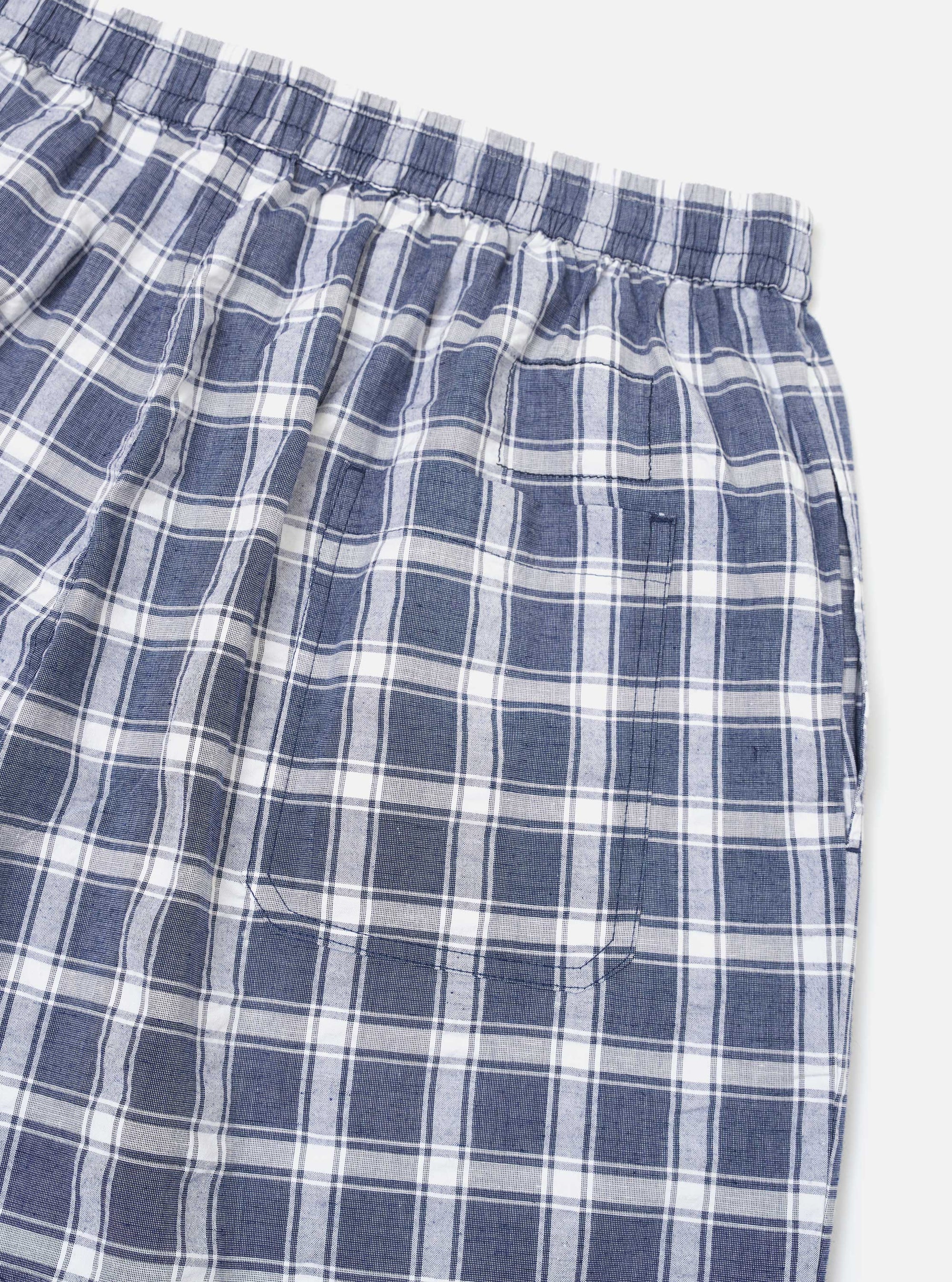 Indigo Chambray Check Short Pyjama Set