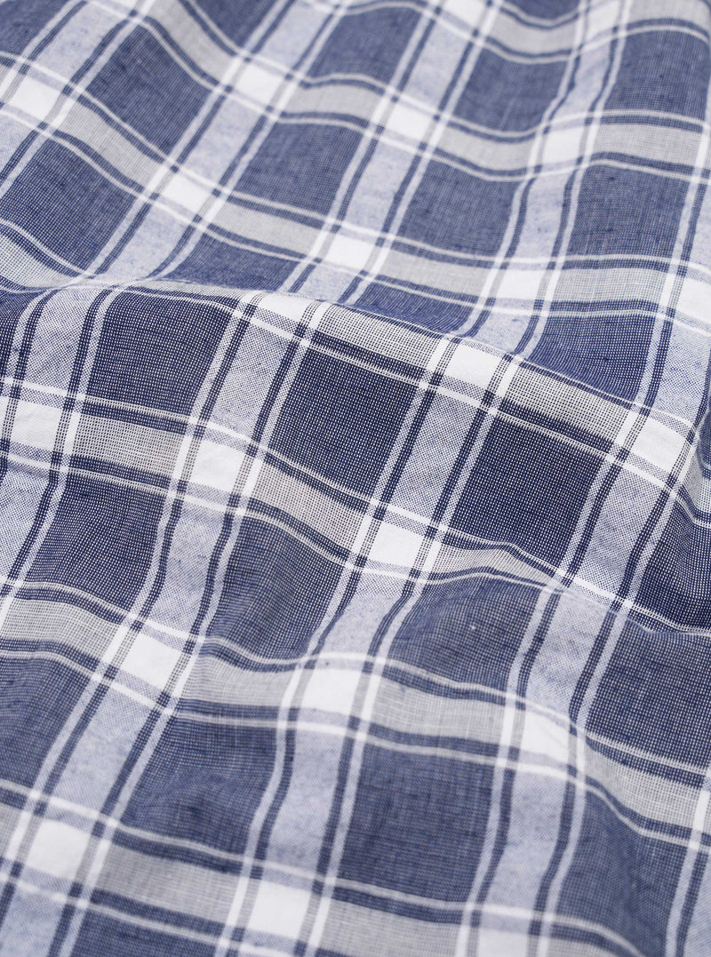 Indigo Chambray Check Short Pyjama Set