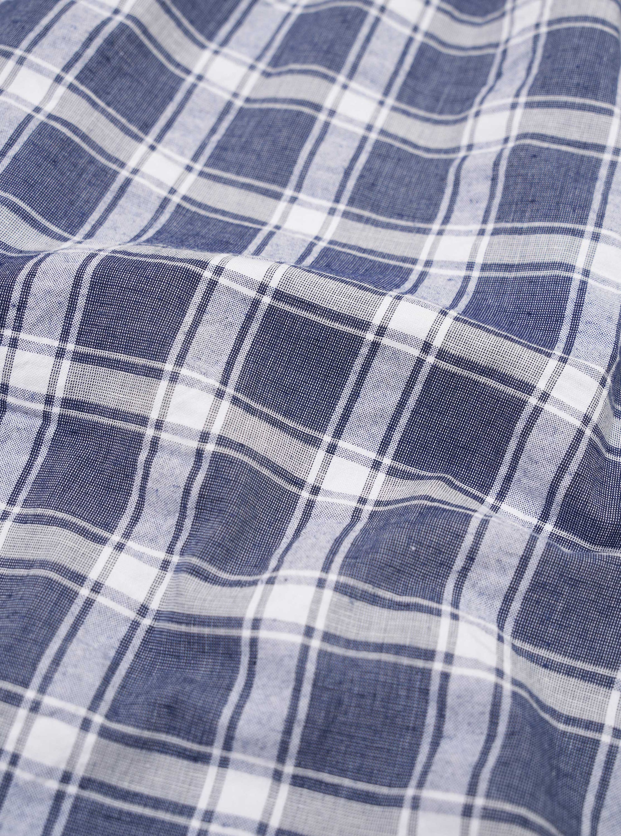 Indigo Chambray Check Short Pyjama Set